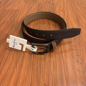 NWT Robert Graham Brown Leather Belt Mens 42